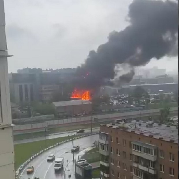 Пожар в московском бизнес-центре