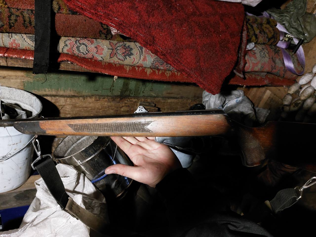 Оружие, которое незаконно хранил житель села Потапово в Таймырском районе 
