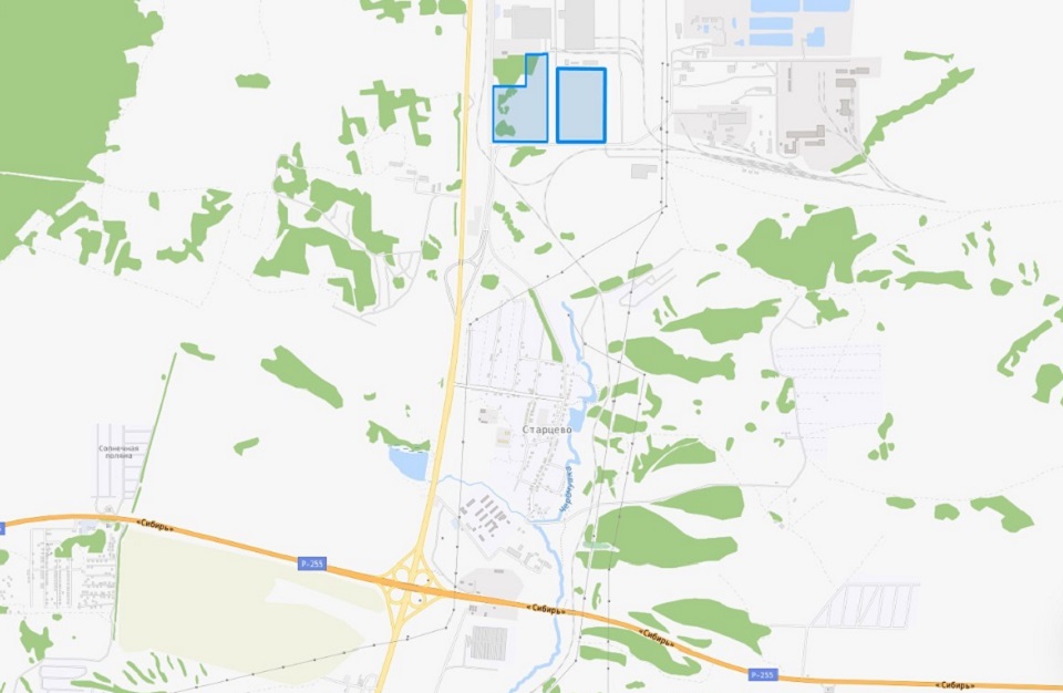 Логокомплекс у Старцево с востока от Енисейского тракта