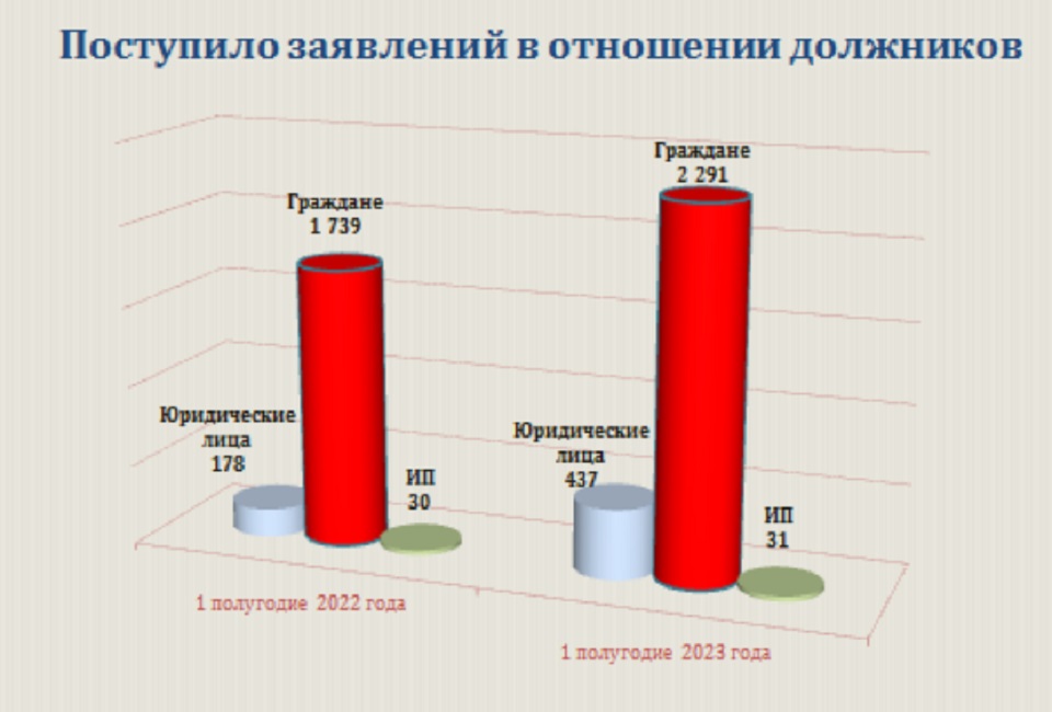 Структура заявлений о банкротстве