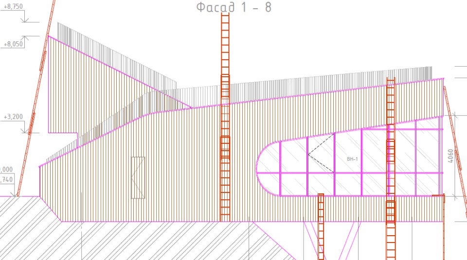 Чертеж визит-центра на Молокова