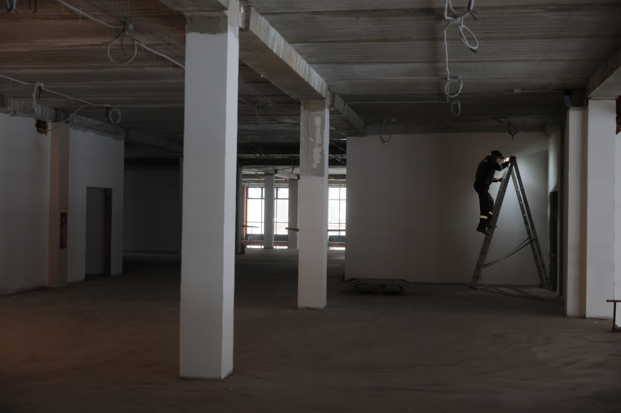 Отделка внутри школы в Мичуринском