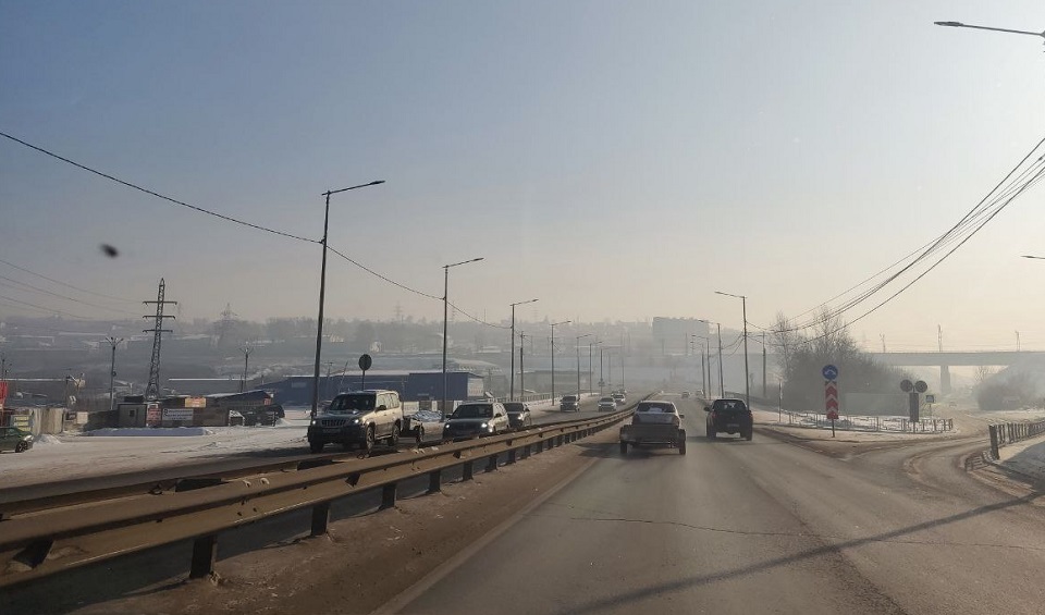 Грязный воздух в городе Красноярске