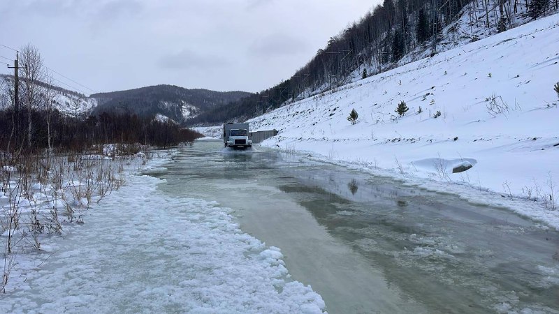 Дорогу Партизанское – Мина затопило в Красноярском крае