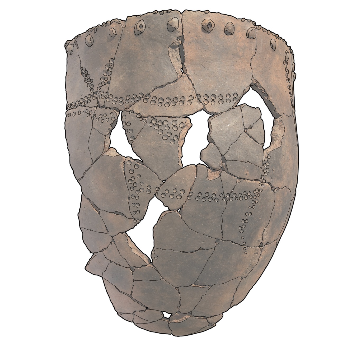 Керамический сосуд с изображением лося