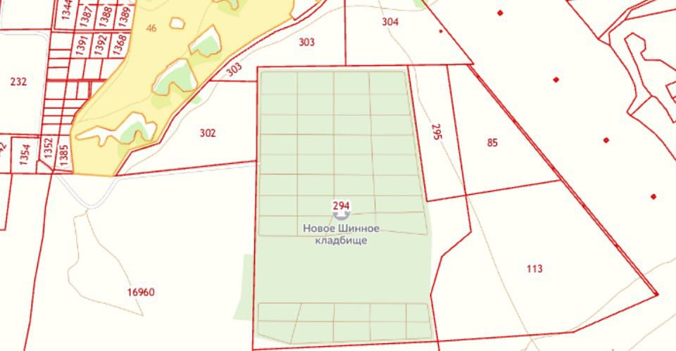 Кладбище на кадастровой карте