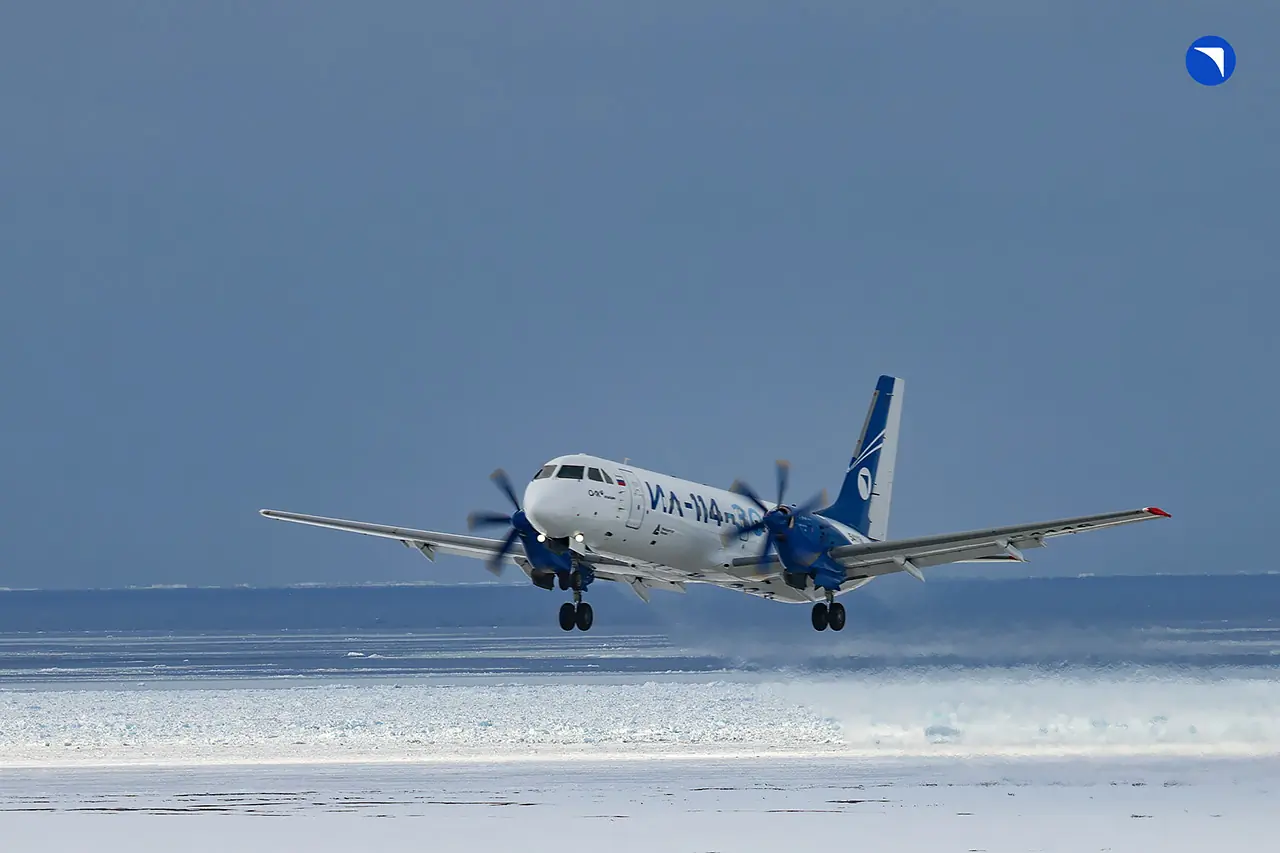 Самолет Ил-114 в Арктике