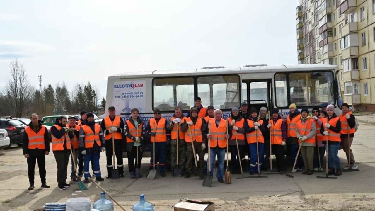 Коллектив Богучанской ГЭС провел субботник в городе Кодинск
