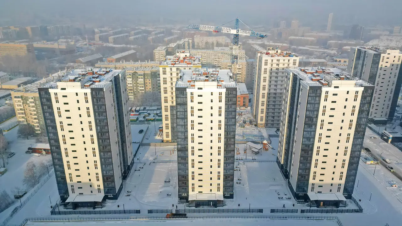 Белые кварталы на Свободном в Красноярске