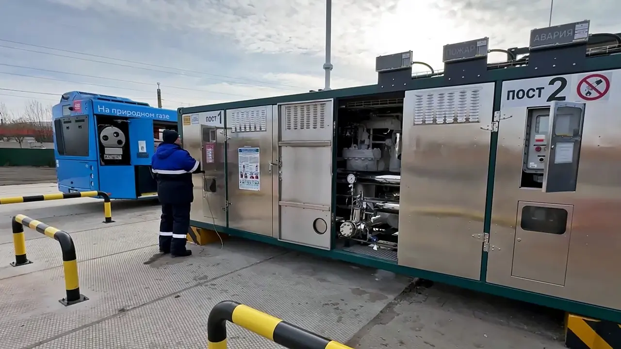 Станция заправки газовых автобусов в Красноярске