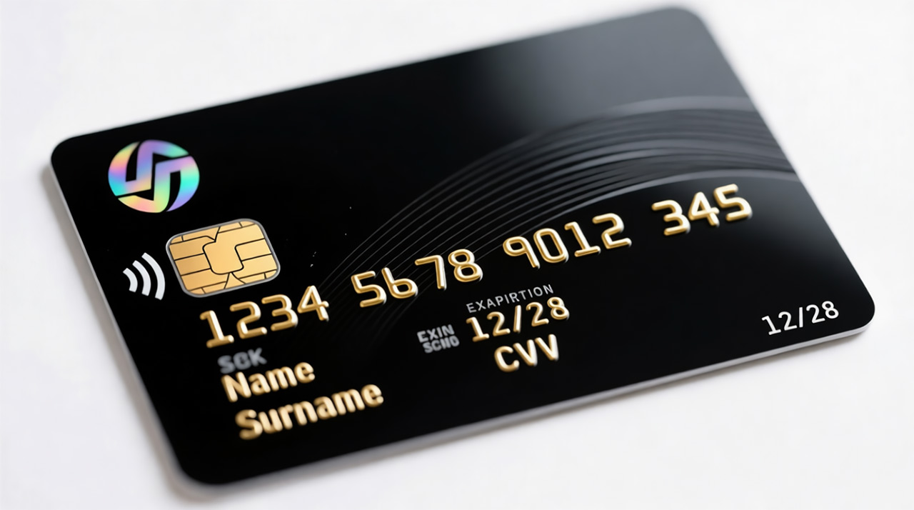 Кредитная карта абстрактная черная
