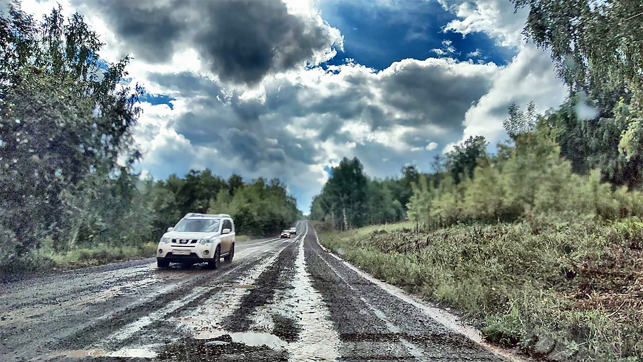 Дорога-дублер Р-255 в Красноярском крае - грунтовка