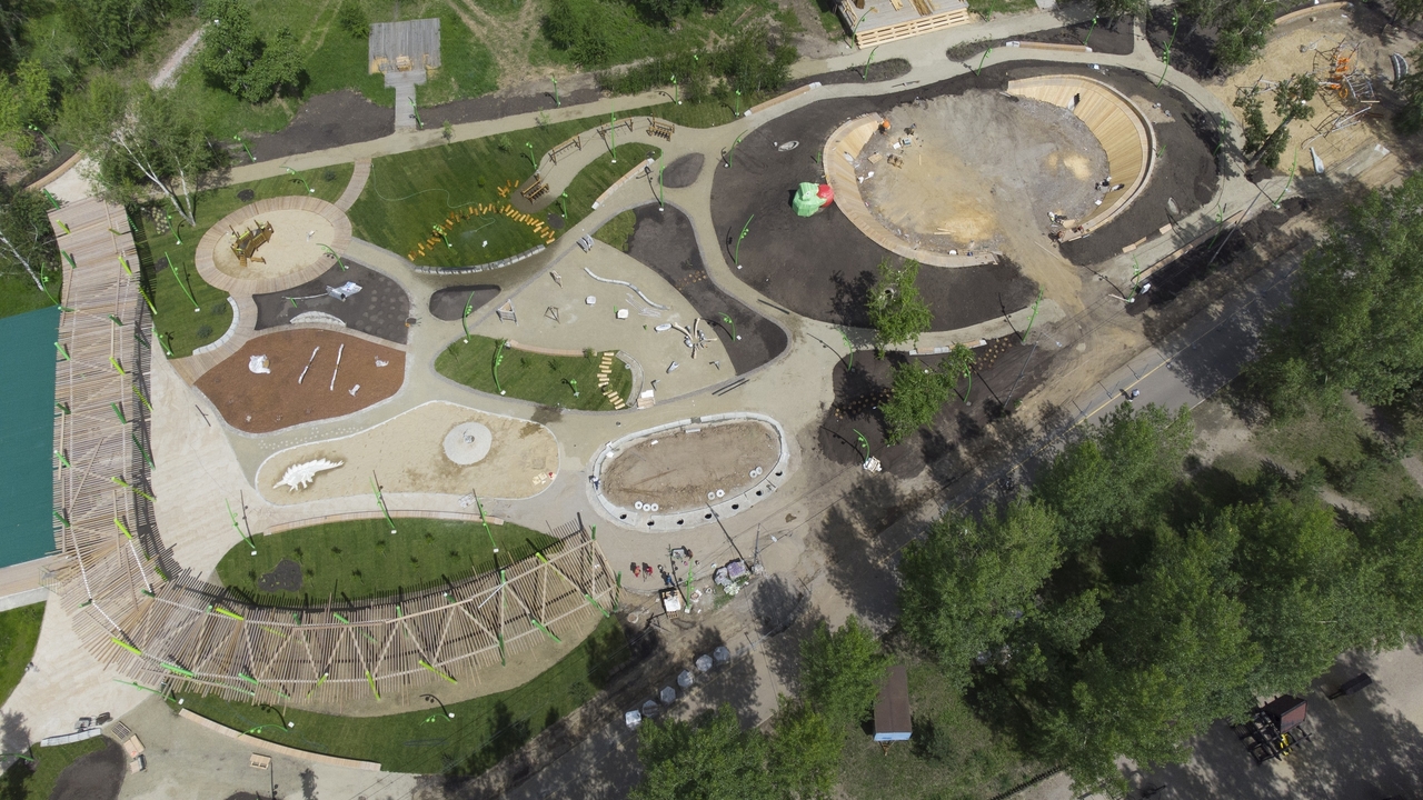 Детская площадка в «Татышев-парке» откроется в июле