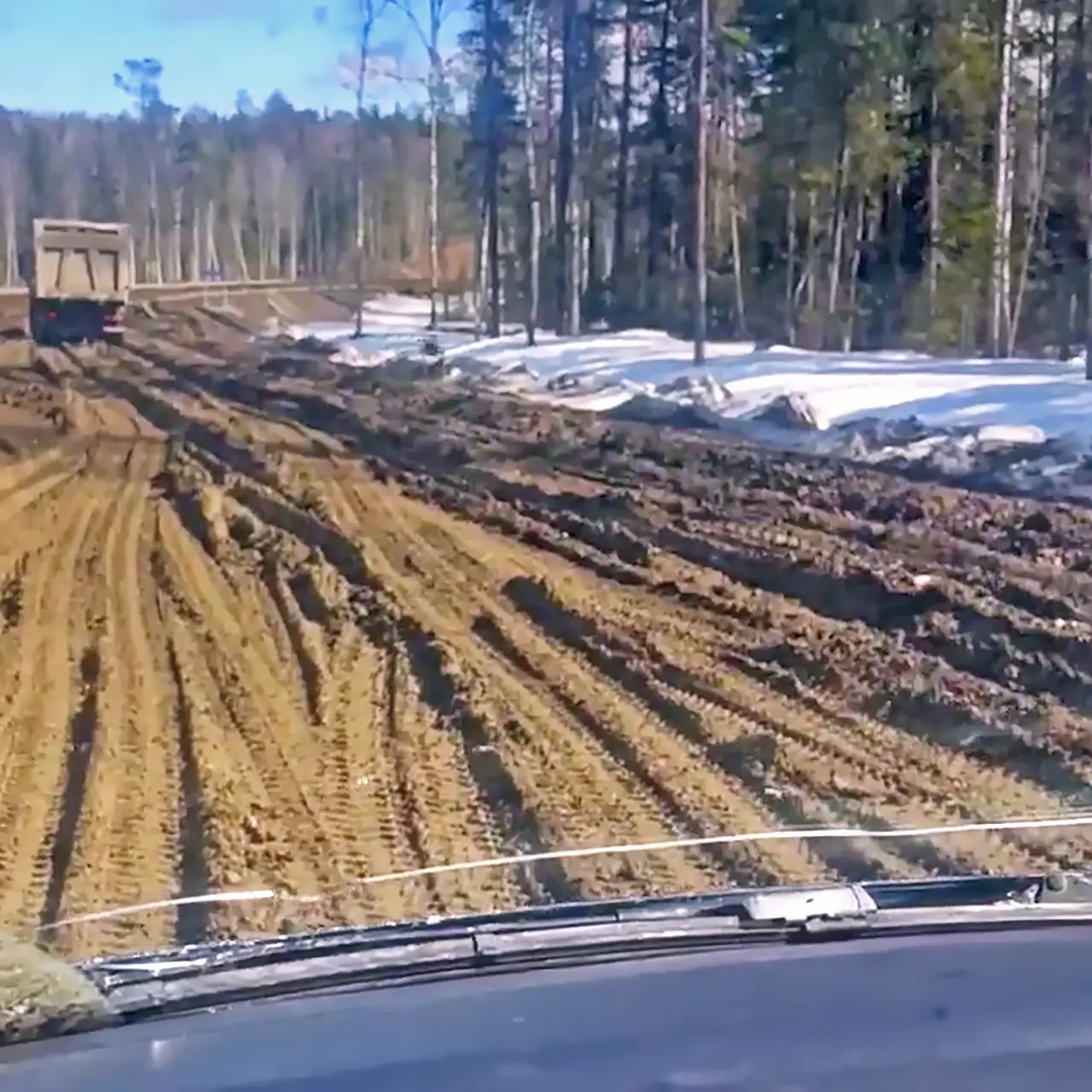 Плохое состояние дороги до Епишино