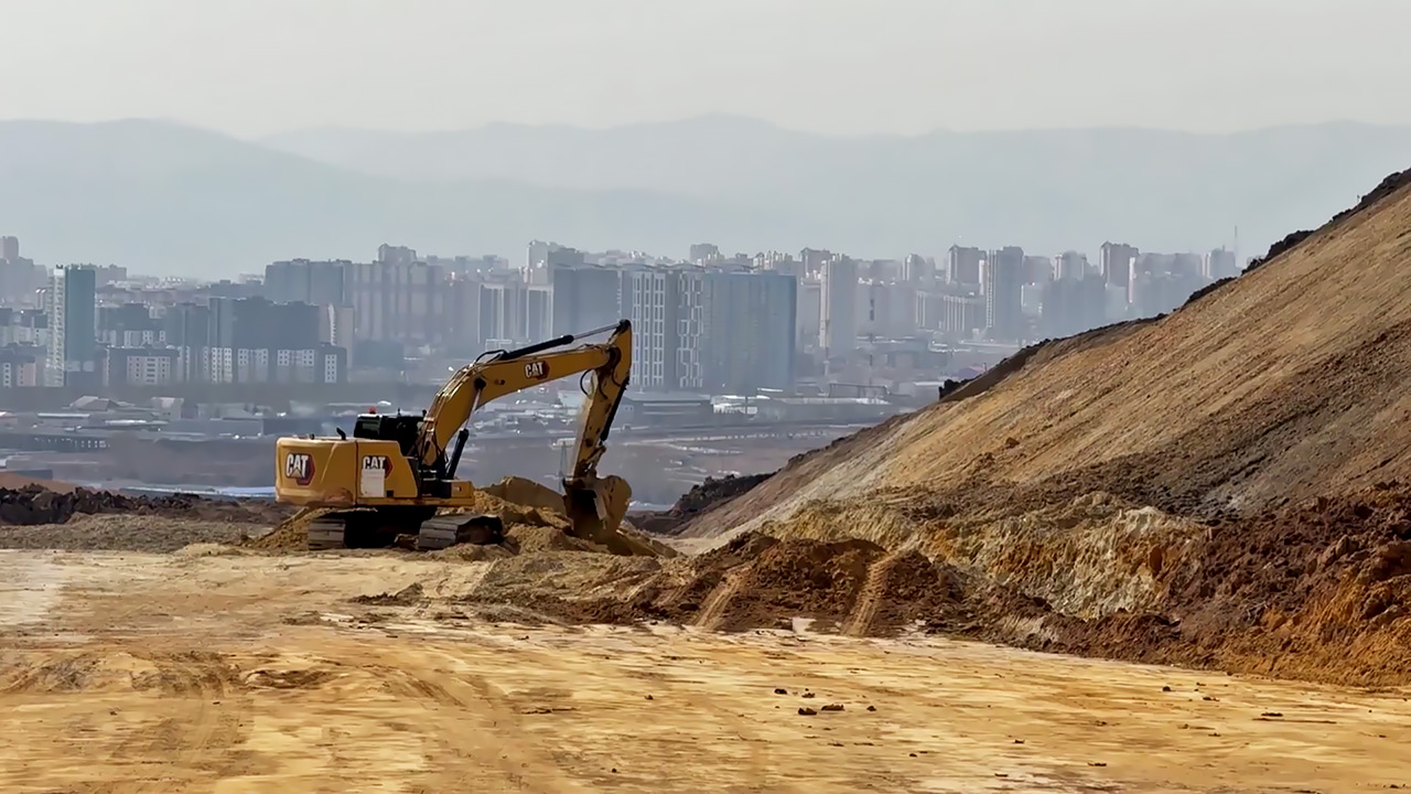 Дорога в Солнечный, стройка