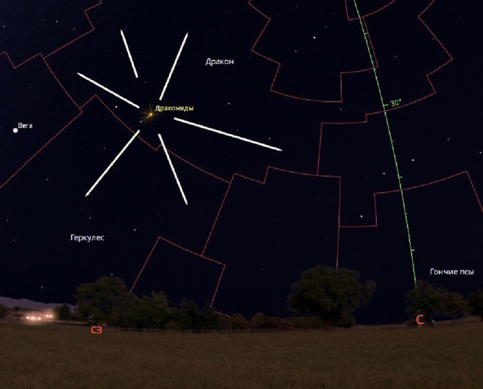 дракониды в небе над красноярском