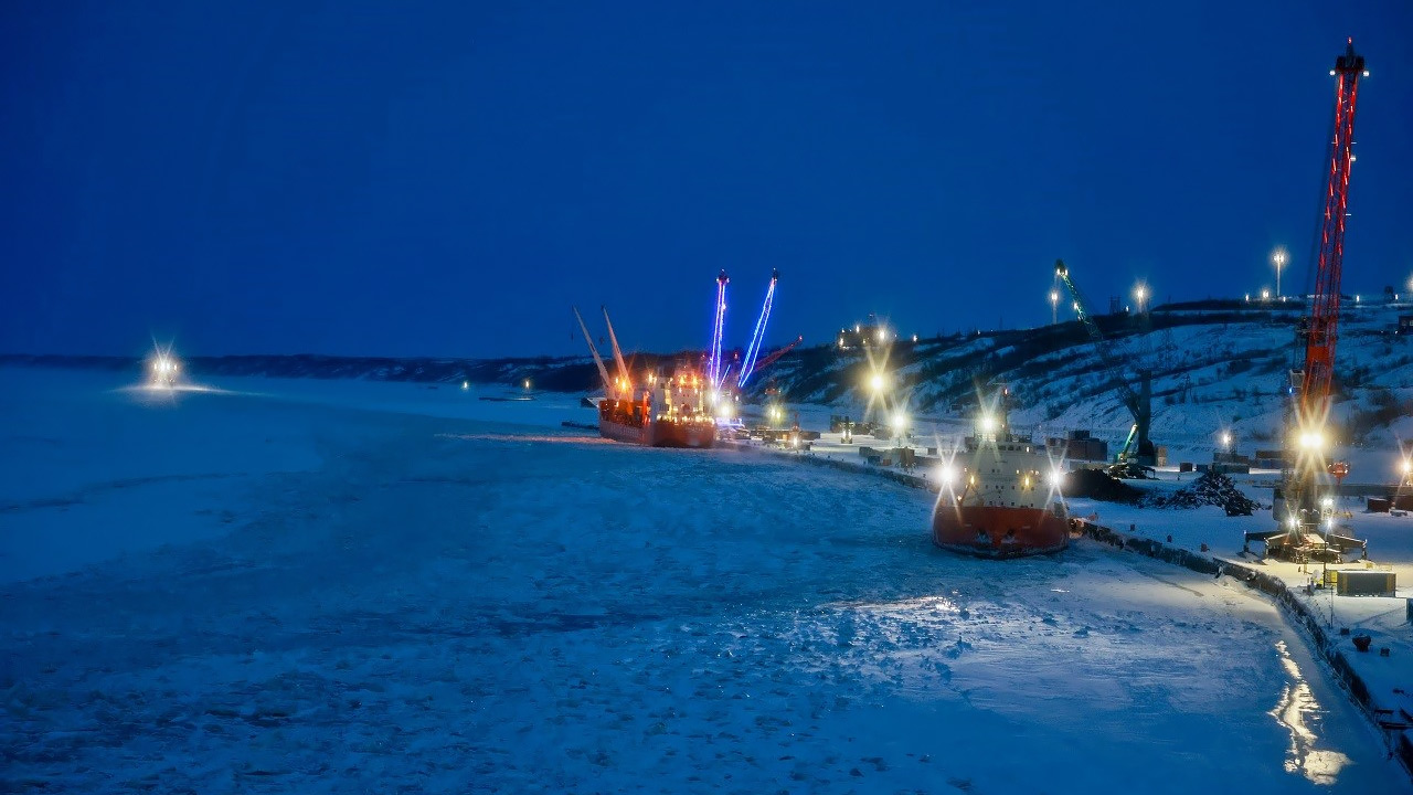 Порт Дудинка, сумрак
