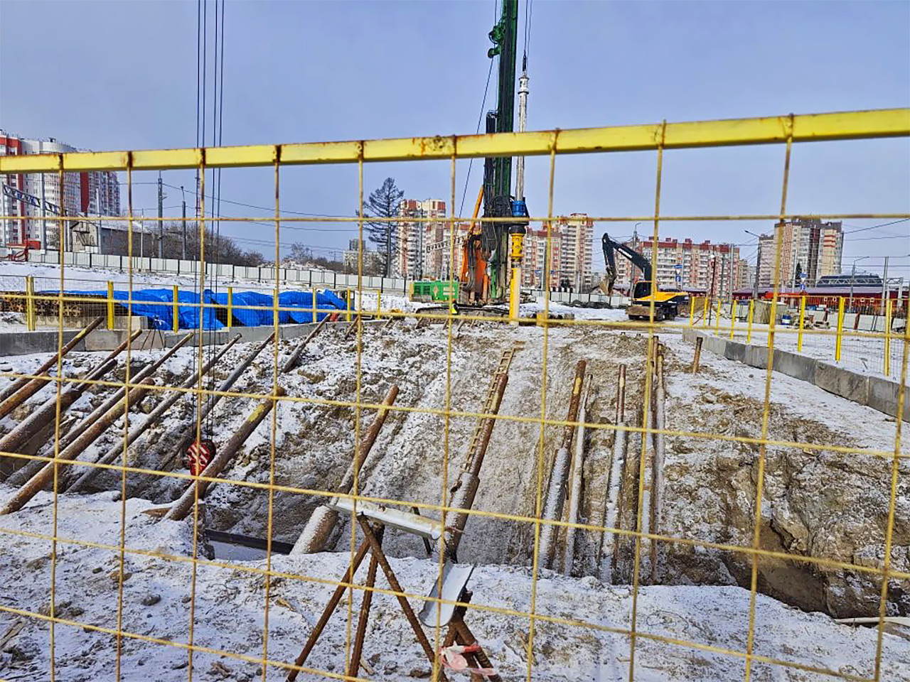 Стройка метро на Копылова