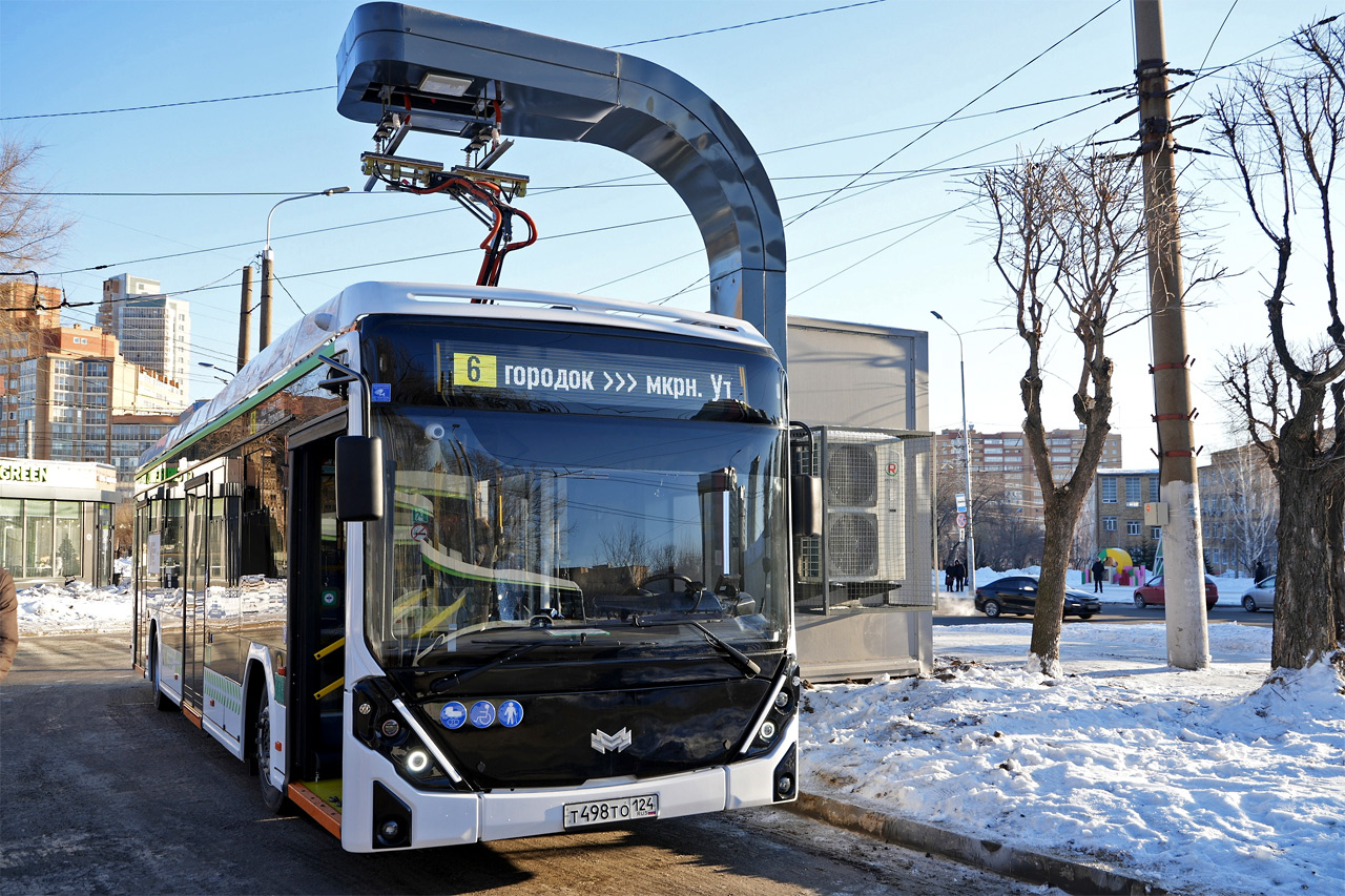 Электробус в Студенческом городке Красноярска