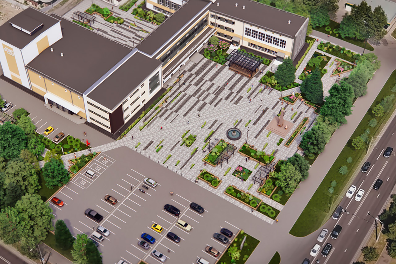 Площадь перед ГорДК благоустроят в Красноярске