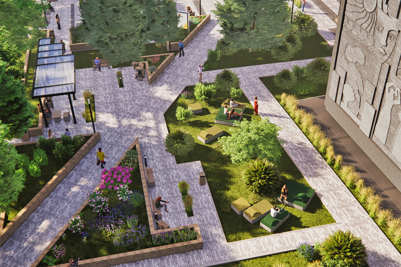 Площадь перед ГорДК благоустроят в Красноярске