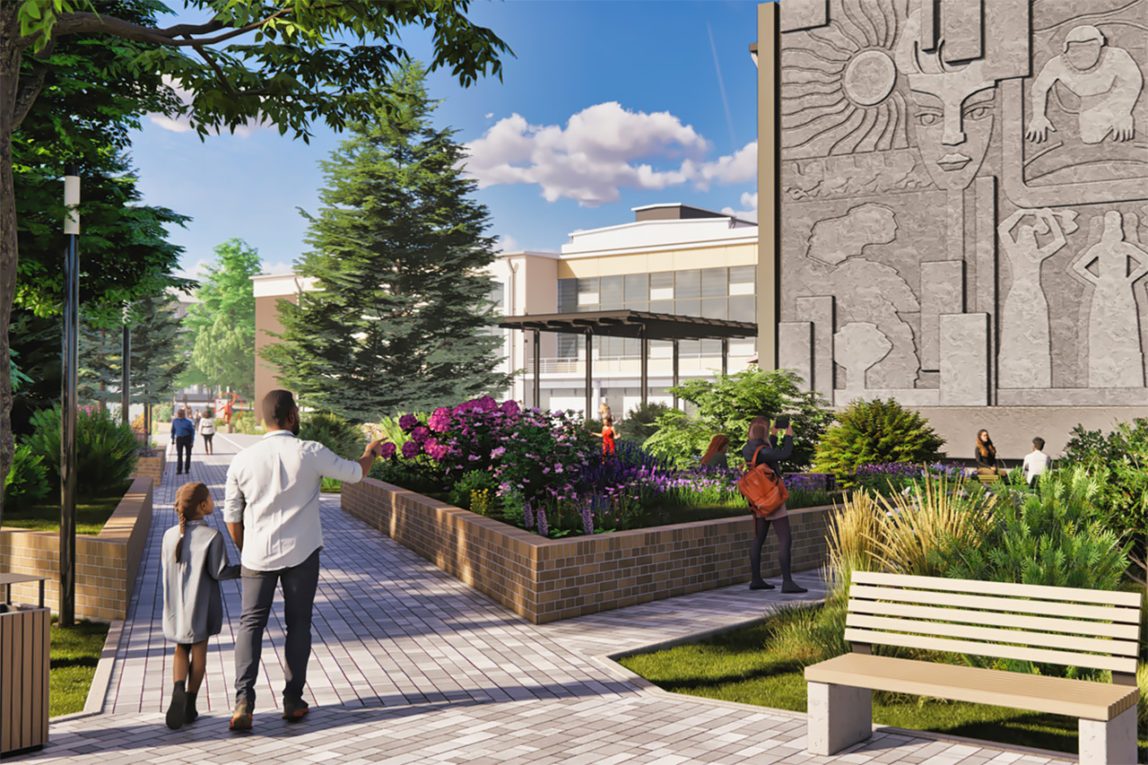 Площадь перед ГорДК благоустроят в Красноярске