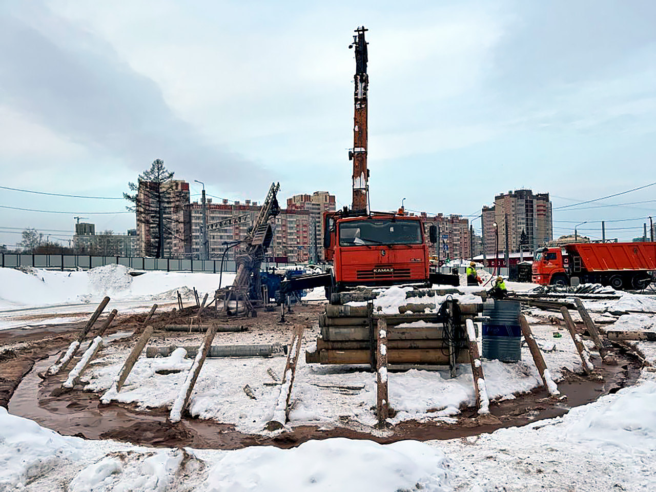 Работы на площадке станция Копылова