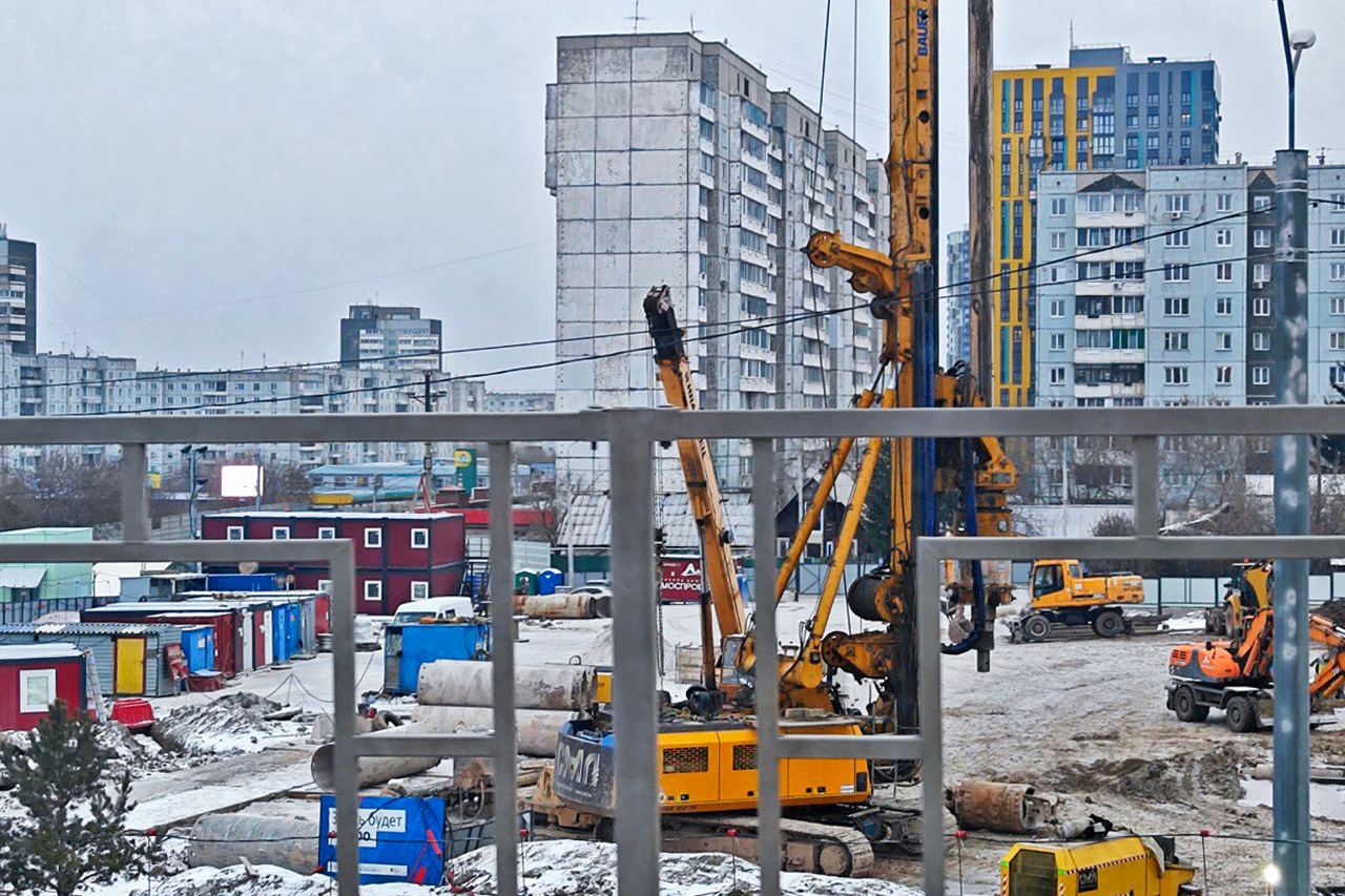 Строительство демонтажной камеры метро на Копылова в Красноярске