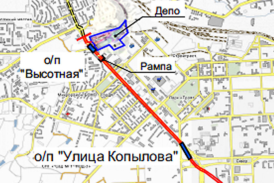 Станция на Копылова, план