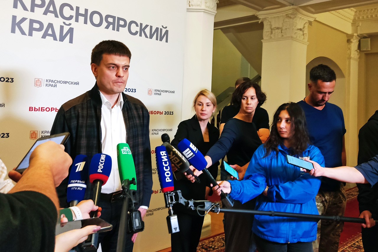 Пресс-подход нового губернатора Красноярскогок края