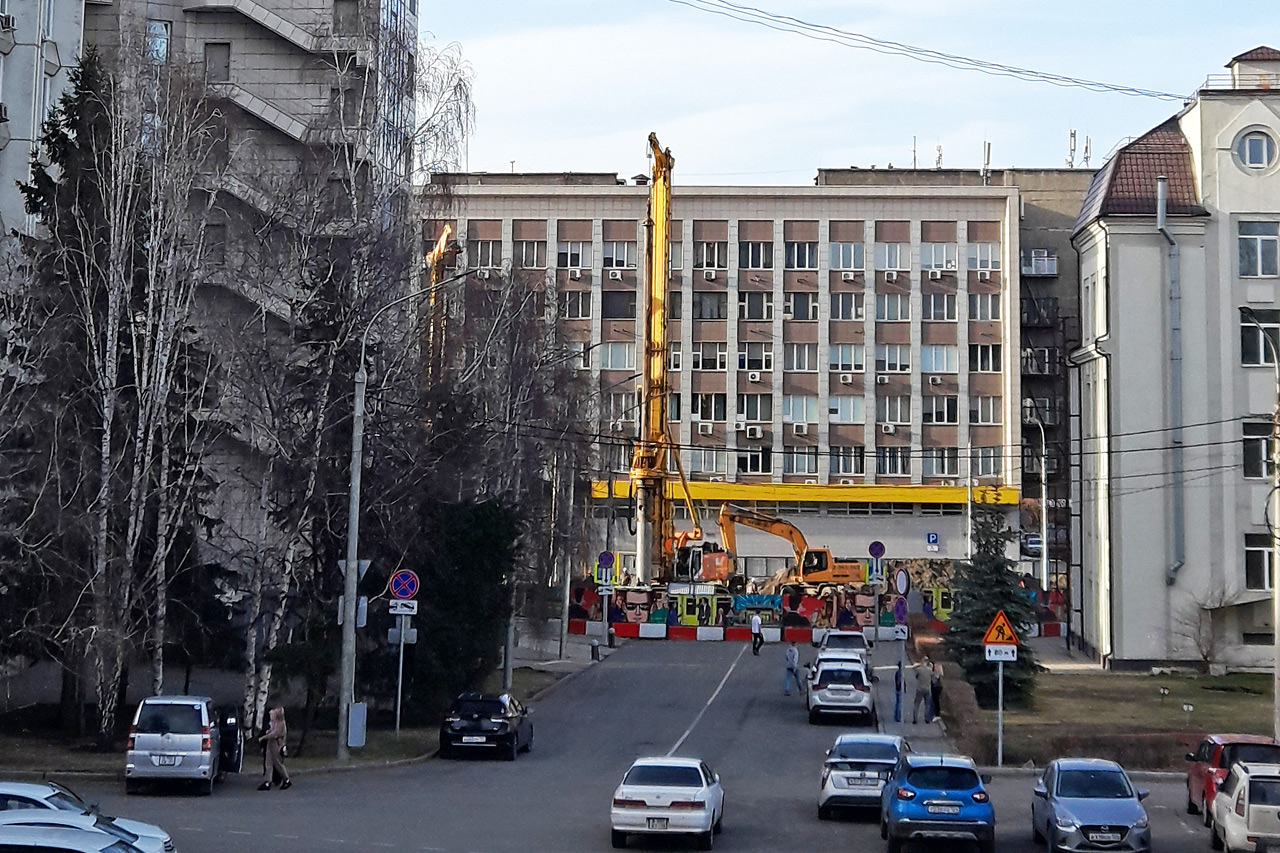 Стройплощадка санции метро Улица Карла Маркса в Красноярске