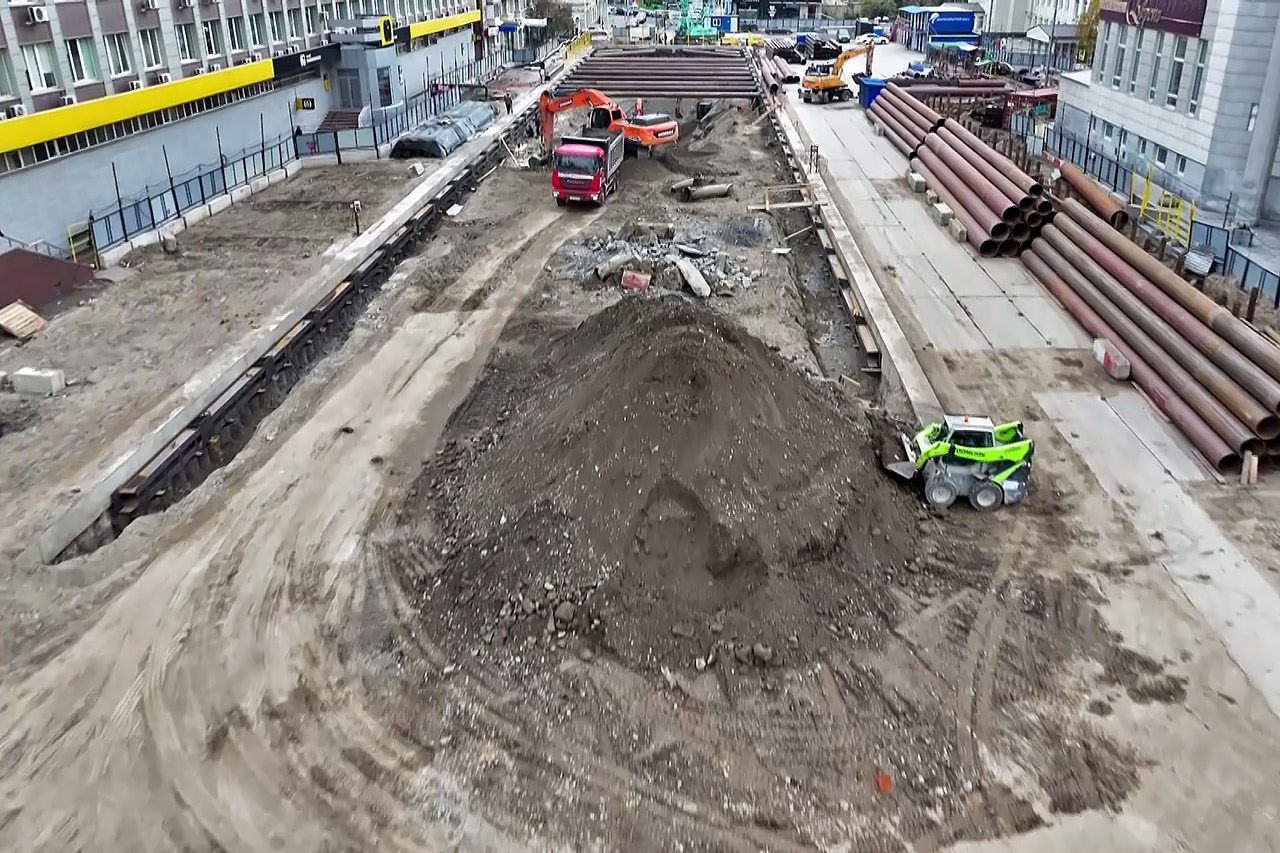 Котлован метро на Маркса в Красноярске