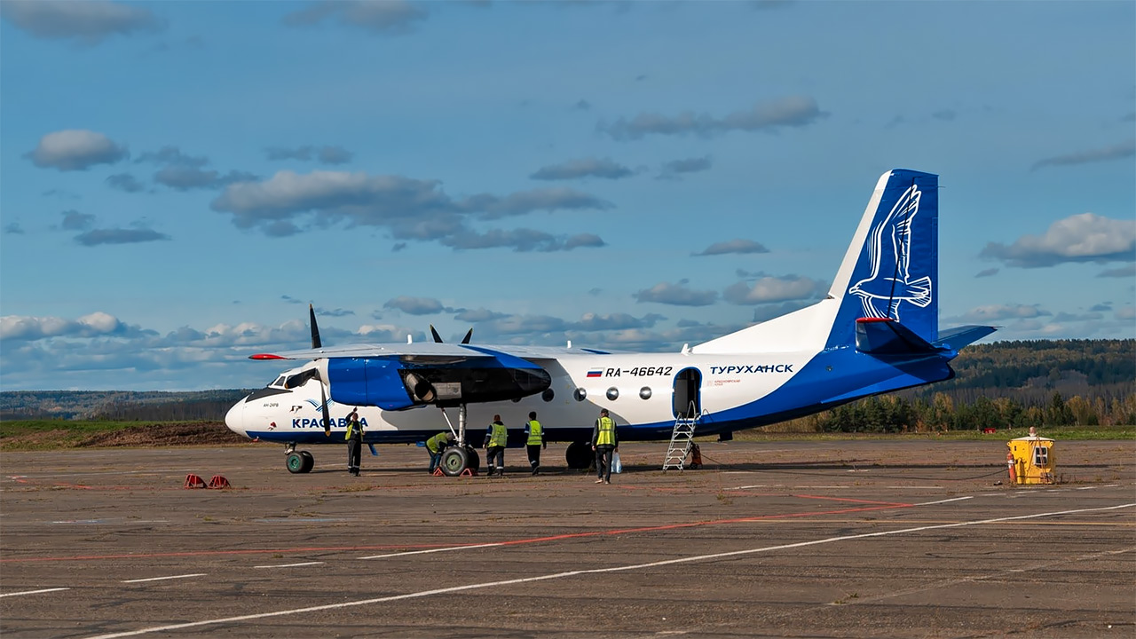 Ан-24 авиакомпании Красавиа Туруханск