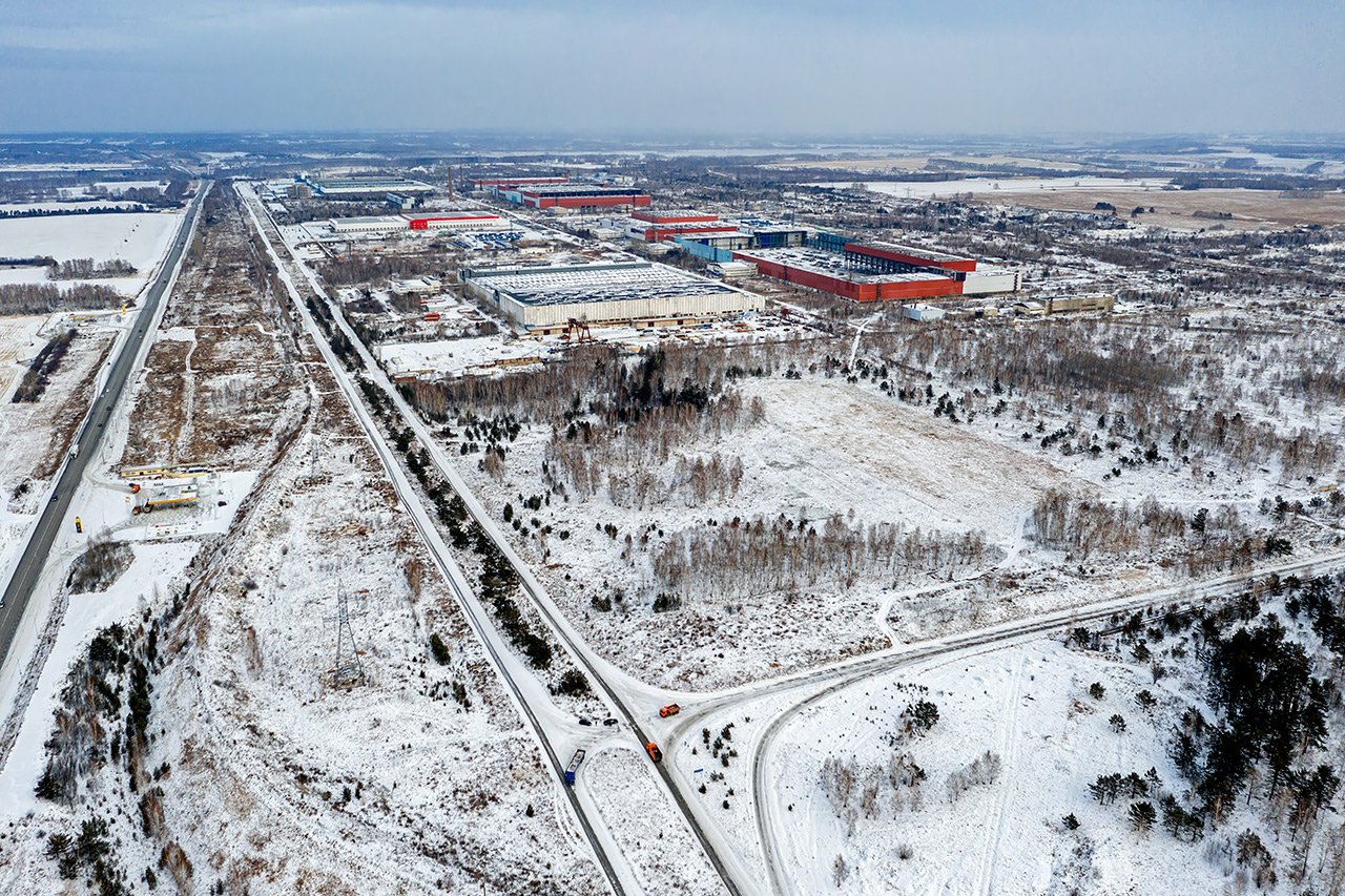 Крастяжмаш под Красноярском - вид с высоты