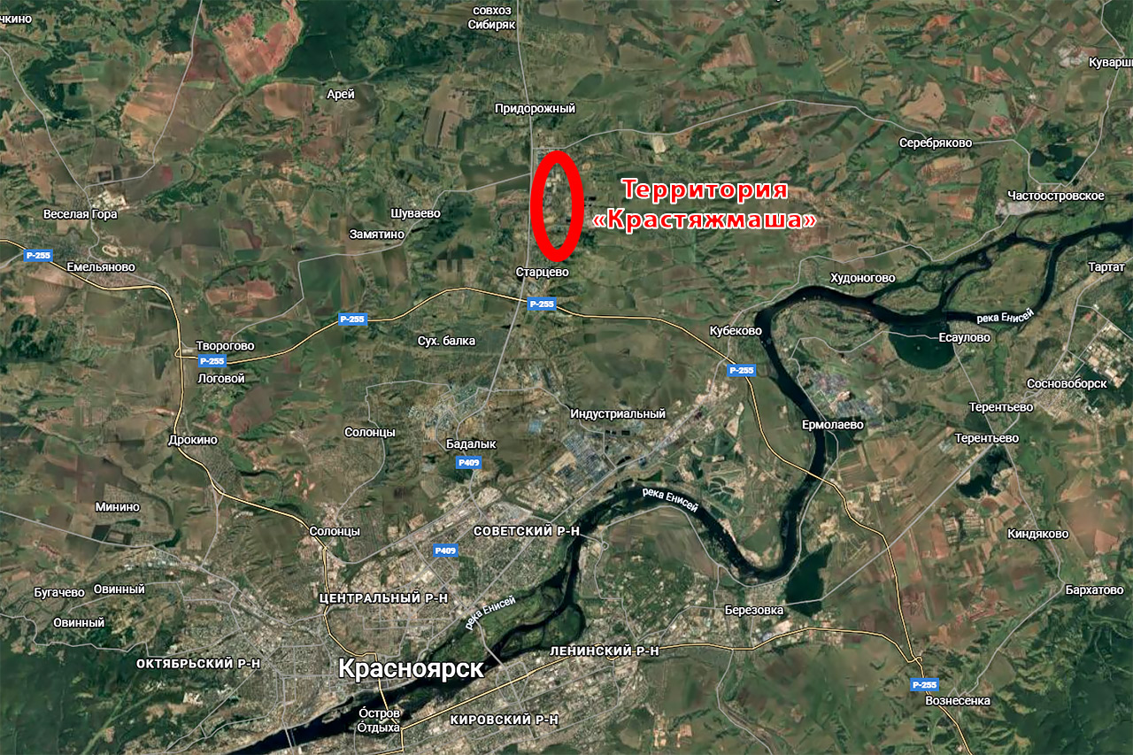 Расположение Крастяжмаша на карте