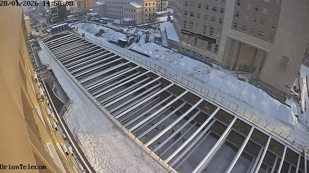 Котлован будущей станции Улица Карла Маркса Красноярского метротрама