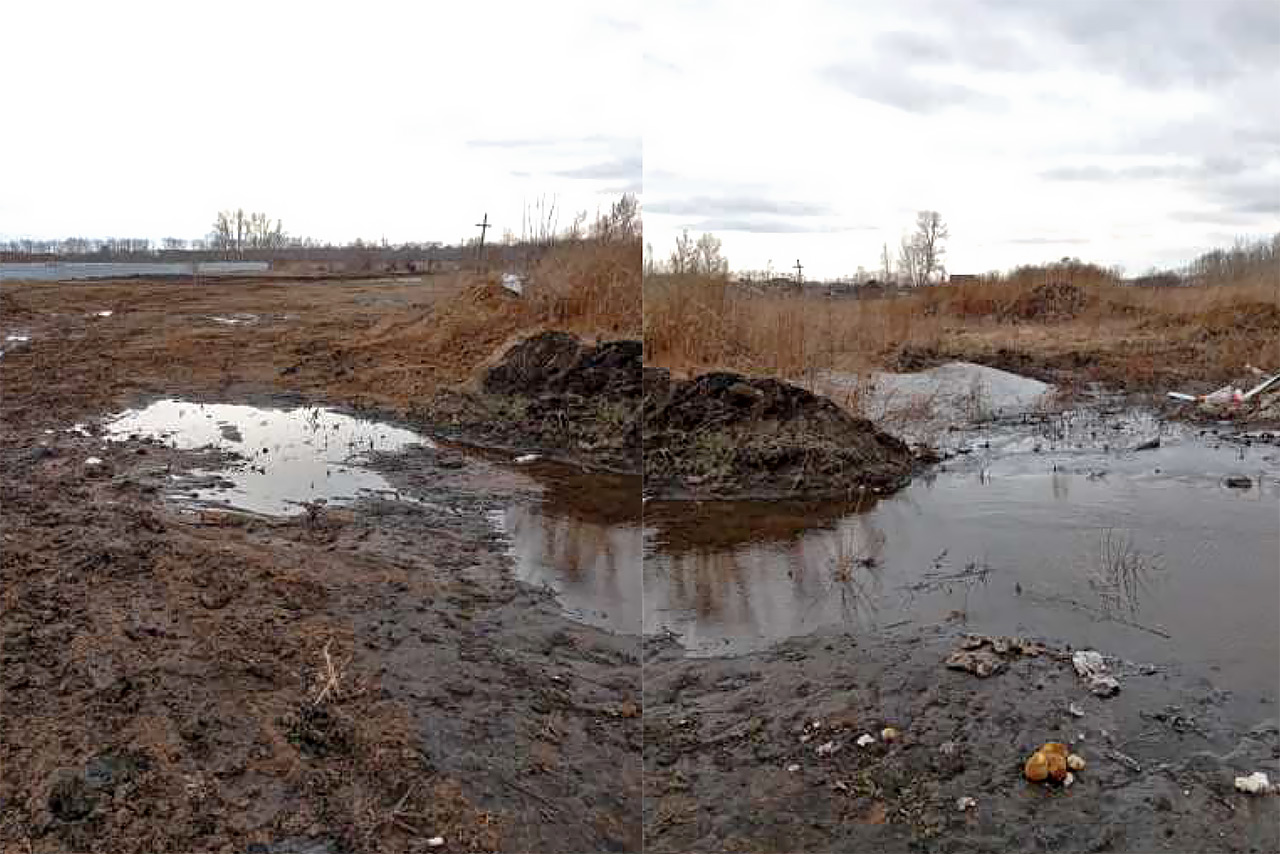 Текущее местро проезда 45 в Красноярске (ул. Ухоженная)