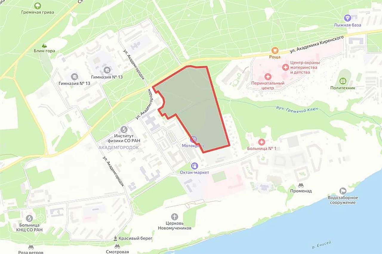 Участок, который выбрали для Долины Менделеева