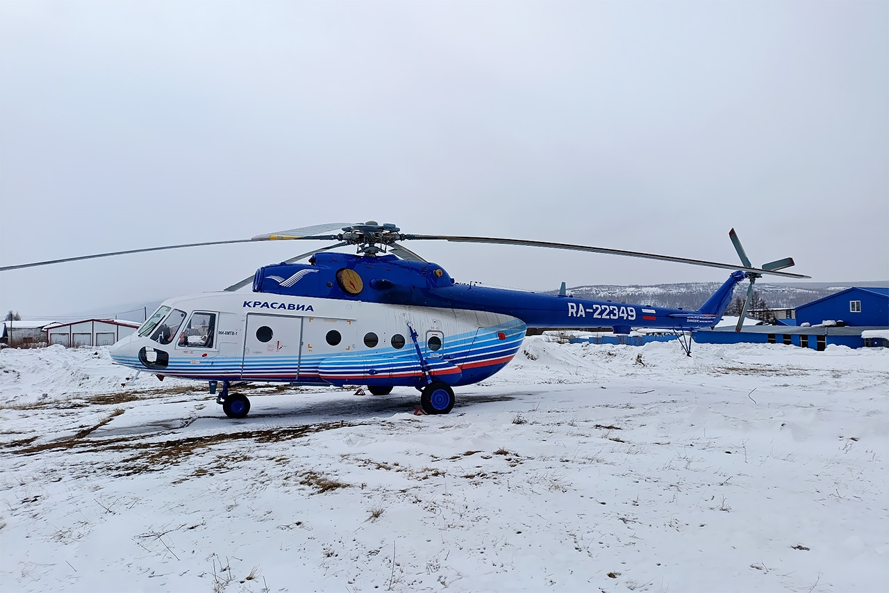 Вертолет Ми-8 МТВ-1 в Туре в Эвенкии