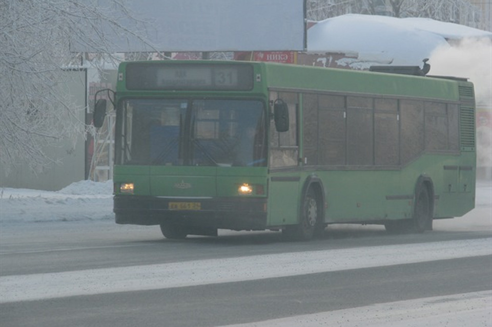 Автобус Красноярск морозы