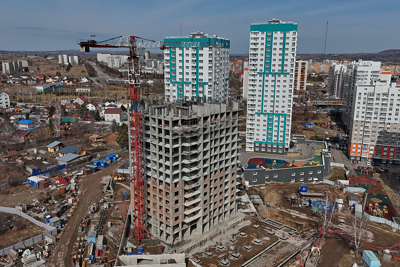 ЖК Серебряный около парка Прищепка в Красноярске