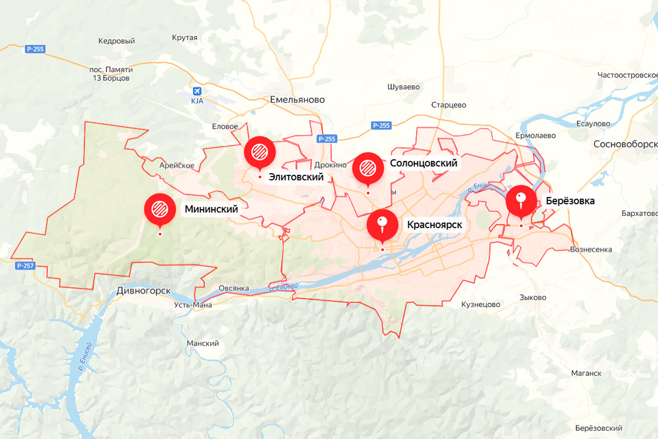 Городской округ город Красноярск новая карта