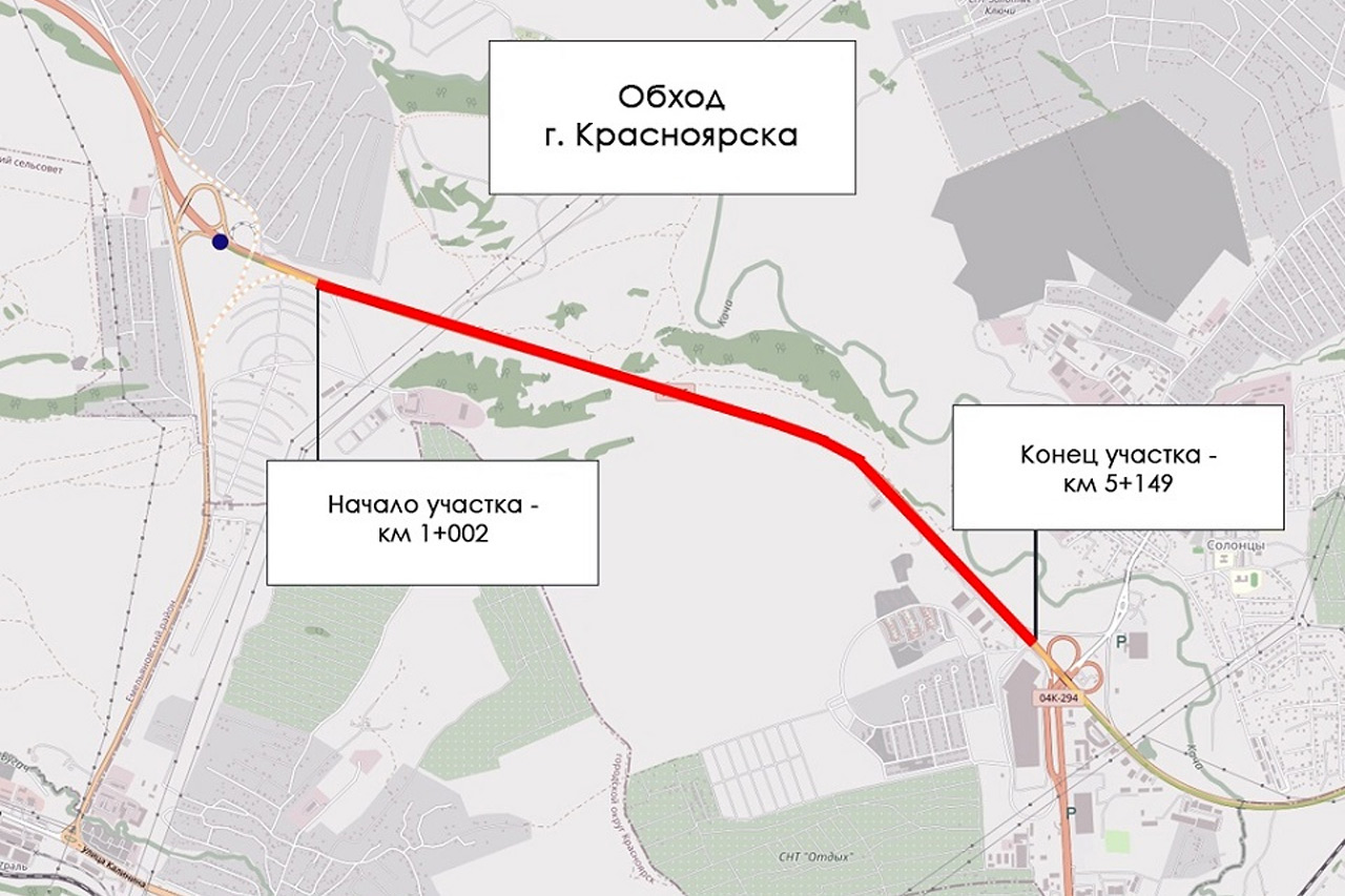 Обход Красноярска, дорога
