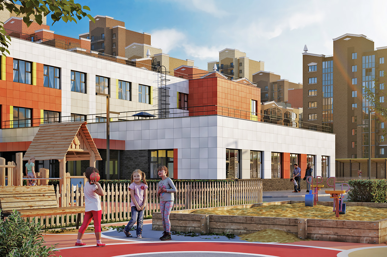 Макет будущего детского сада в квартале Окта