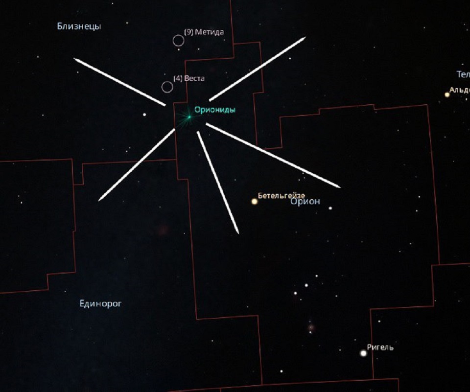 ориониды в небе над красноярском