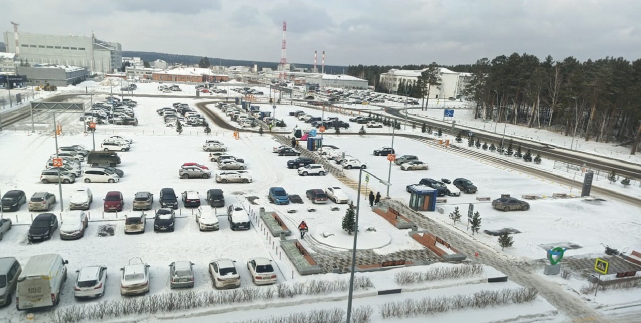 паркова у аэропорта красноярск зимой