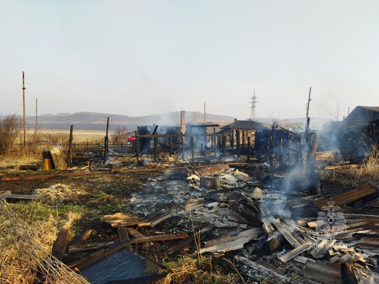Пожар в Ужурском районе