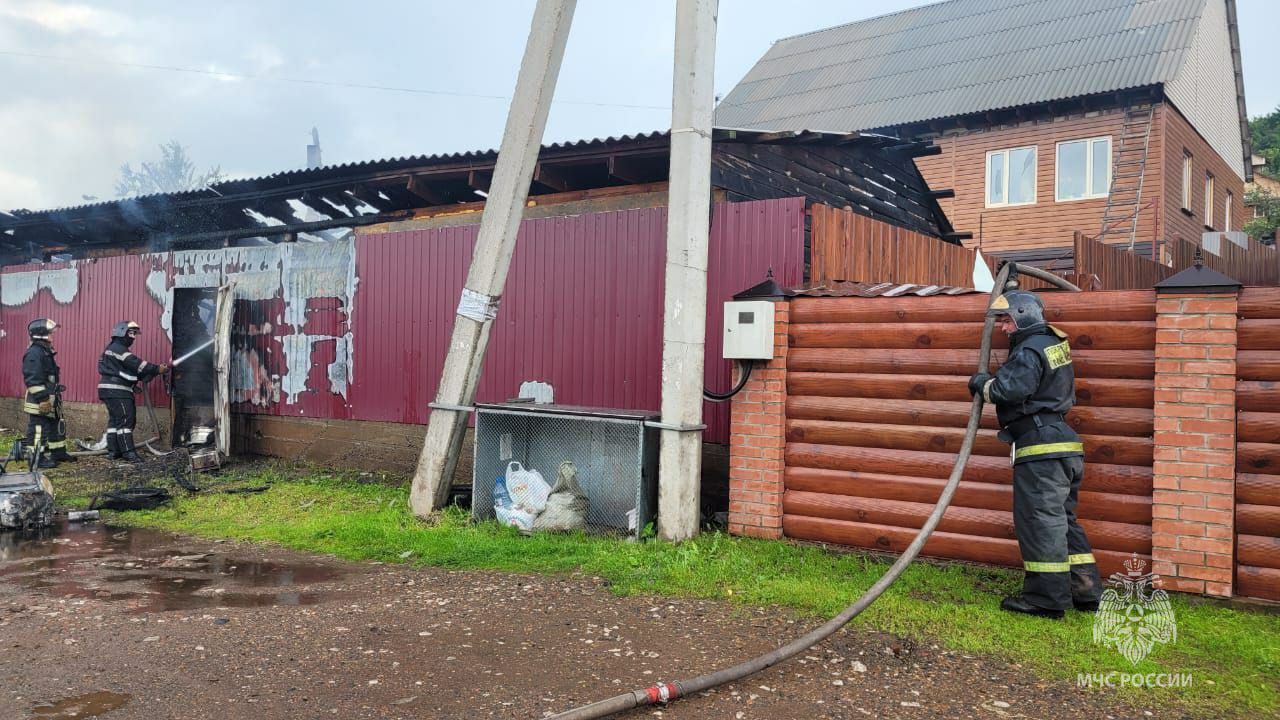 Пожар в районе ул. Мичурина