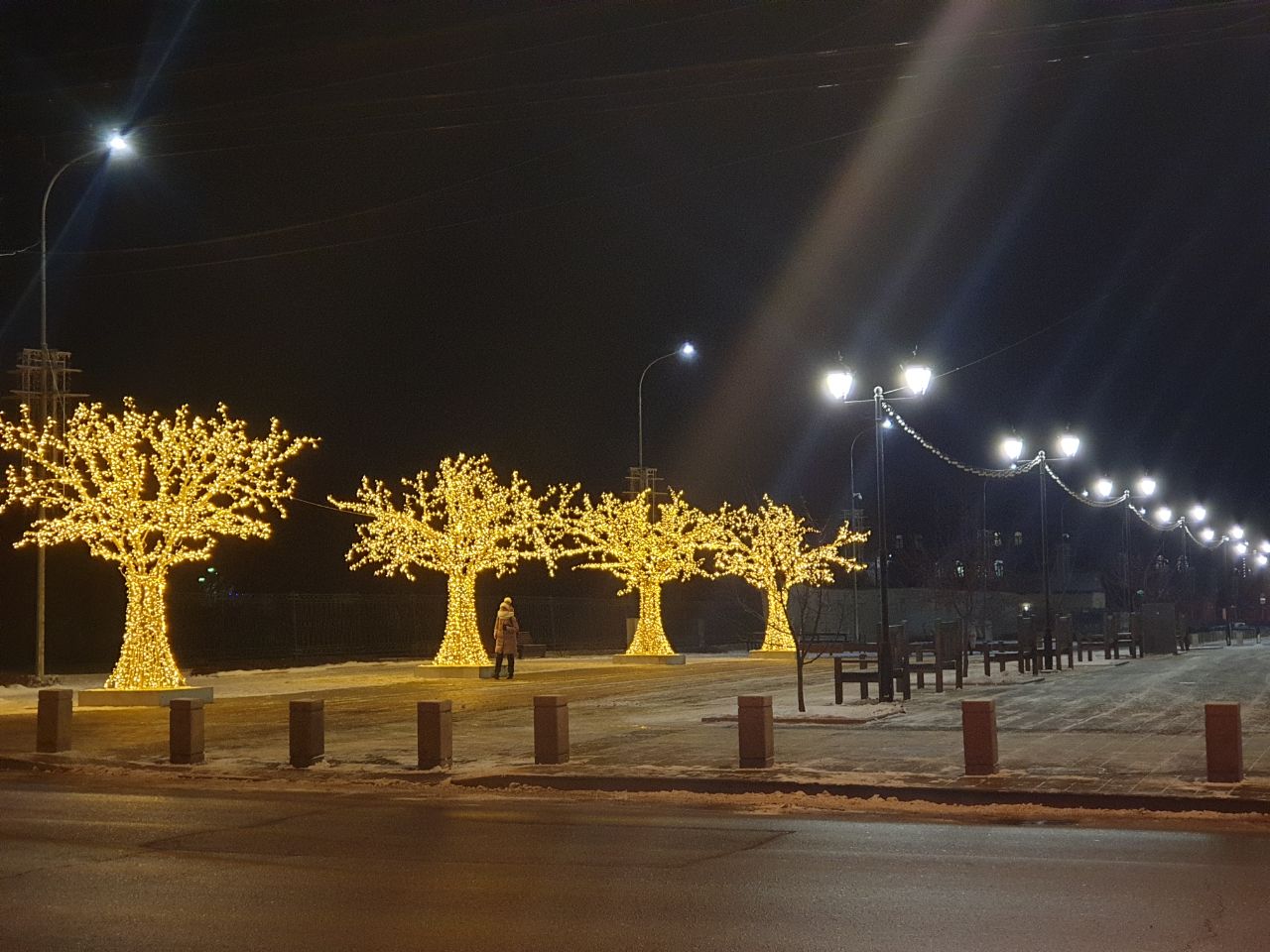 Световые деревья в Историческом квартале
