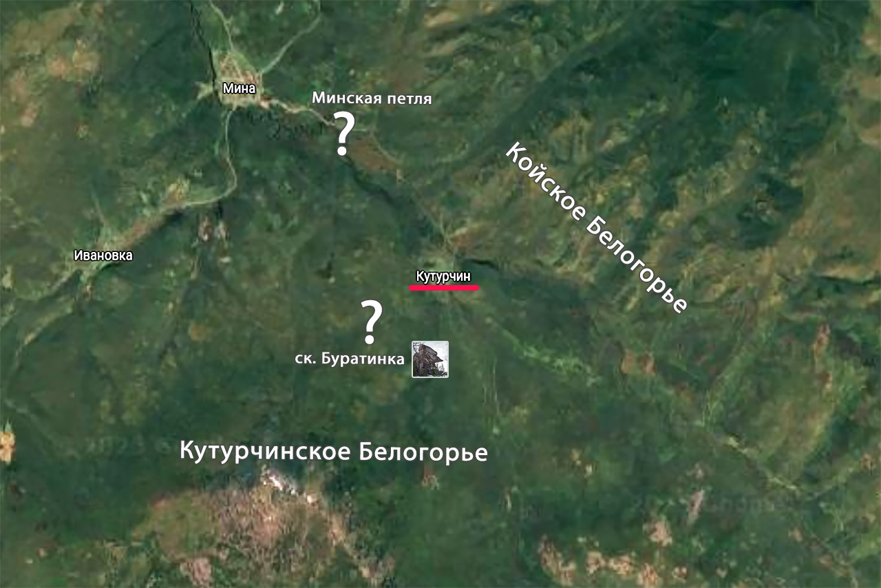 Схема поисков семьи Усольцевых